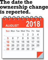 The date the ownership change is reported.